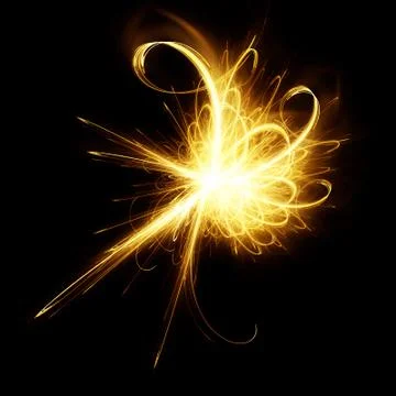 Fiery fractal Stock Illustration