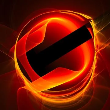 Fiery fractal shape Illustration