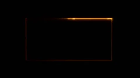 Fiery Frame Animation With Glowing Edges in a Dark Setting Stock Footage 273953130