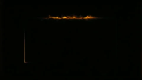 Fiery Frame Animation With Glowing Edges in a Dark Setting Stock Footage 273953137