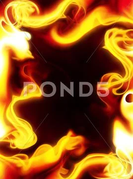 Fiery frame Stock Illustration