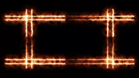 Fiery frame for tv screen format Vidéo 330760559