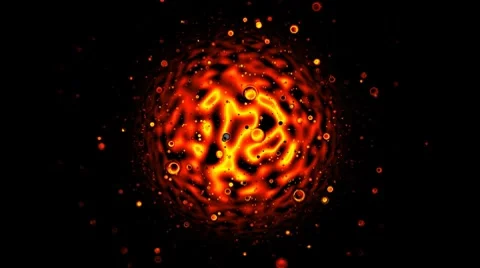 Fiery full-sphere. A comet. Stock Footage 8908008