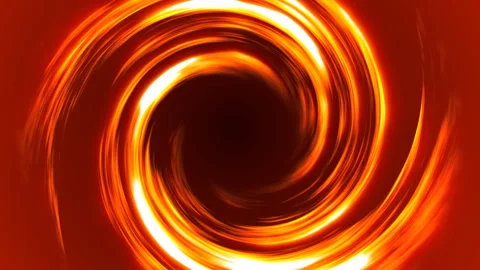 A fiery funnel rotates on a dark red background. Abstract animated background Stock Footage 251858036