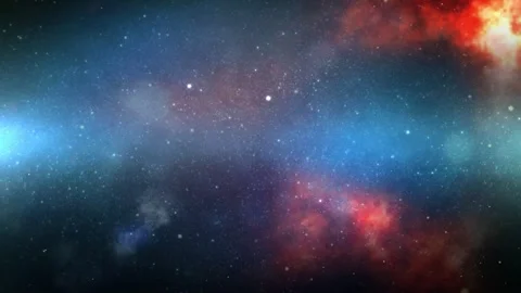 Fiery Galaxy Flight Through the Stars 4K Loop Stock Footage 319042587