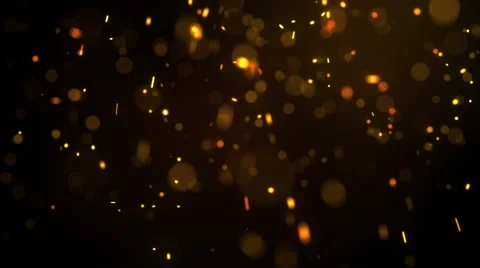 Fiery glowing particles falling down seamless loop 4k (4096x2304) Stock Footage 63132427