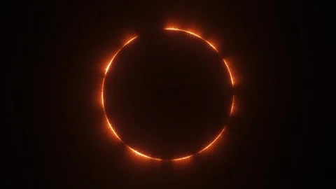 Fiery glowing ring Stock Footage 314753246