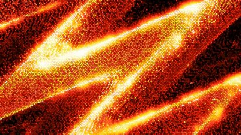 Fiery glowing shiny waves abstract background Illustrazione stock