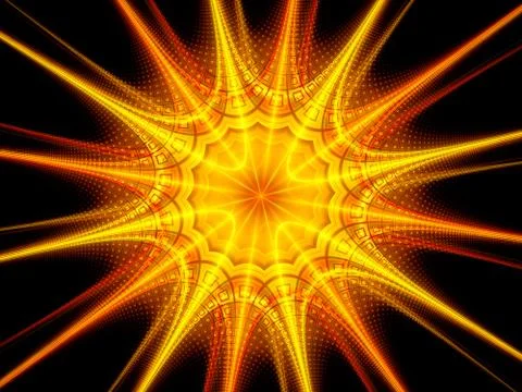 Fiery glowing star shape Stock Illustration