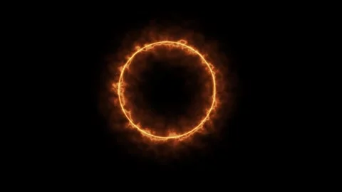 Fiery golden ring pulse glowing intensely Vídeo Stock 342470326