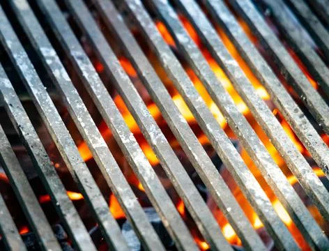 Fiery Grill Ready for Summer Cookout Stock Photos
