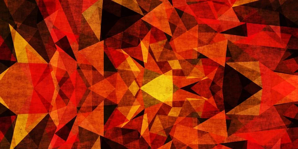 Fiery Grunge Geometric Abstract Pattern Background Foto stock
