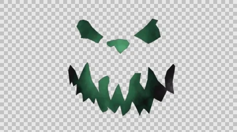 Fiery Halloween Pumpkin Stock Footage 58504007