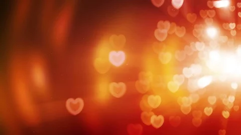 Fiery Hearts Wedding Background Stock Footage 81011416