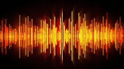 Fiery high-tech waveform seamless loop motion background Video stock 61672590