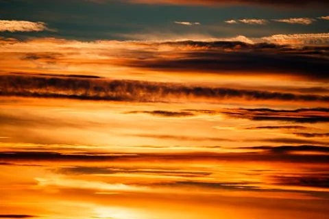 Fiery Horizon Stock Photos