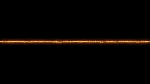 Fiery horizontal line pulses and glows brightly. Vidéo 331898215