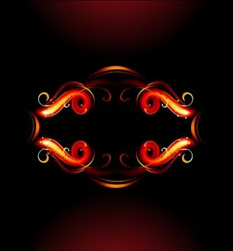 Fiery Label Stock Illustration