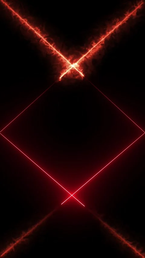 Fiery laser cross shape motion background. Video stock 331898555