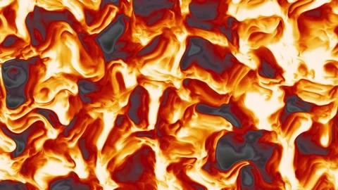 Fiery Lava Smoke Transition Stock Footage 256236238