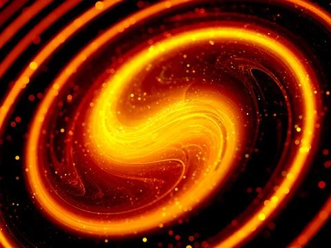 Fiery lava spin abstract background Stock Illustration