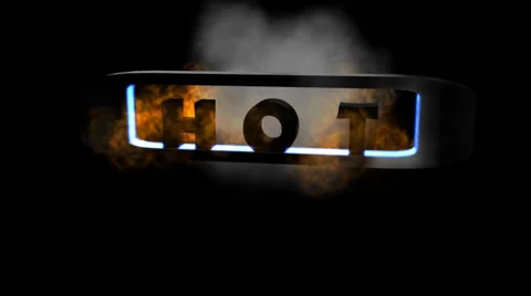 Fiery Letters:  Hot Stock Footage 33823347