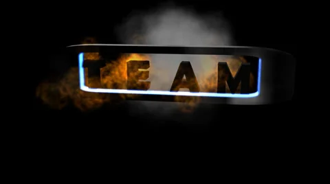 Fiery Letters:  Team Video stock 33823284