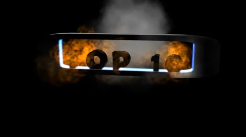 Fiery Letters:  Top 10 Video stock 33823438