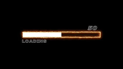 Fiery loading bar indicating progress Stock Footage 328386711