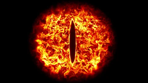 Fiery Magic Eye, seamless loop. Stock Footage 333271623