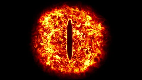 Fiery Magic Eye, seamless loop. Stock Footage 333914827
