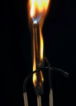 Fiery match Stock Photos