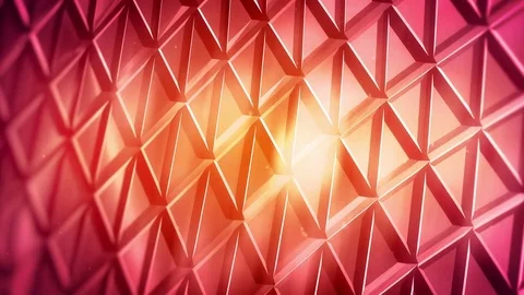 Fiery Metallic Triangles Backdrop Stock Footage