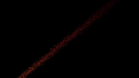Fiery Meteor Streaks Across Dark Sky During Cosmic Event Cinematic Motion Stock Footage 343419589