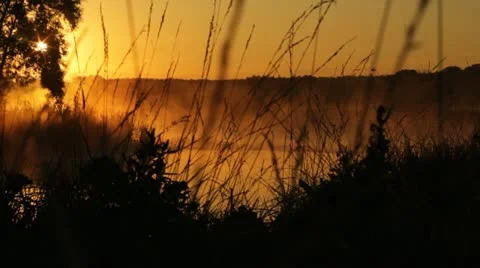 The fiery morning mist (ntsc) (3) Stock Footage 22322591