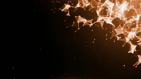 Fiery, moving triangles and lines in the corner of the screen, mockup Stock Footage 169222282