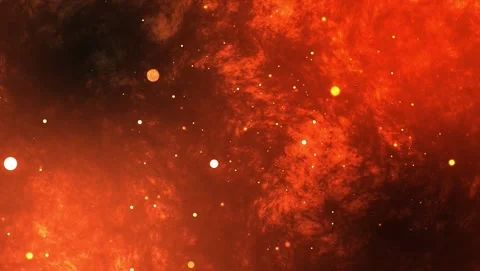 Fiery Nebula With Glowing Particles Background abstract Video stock 317452578