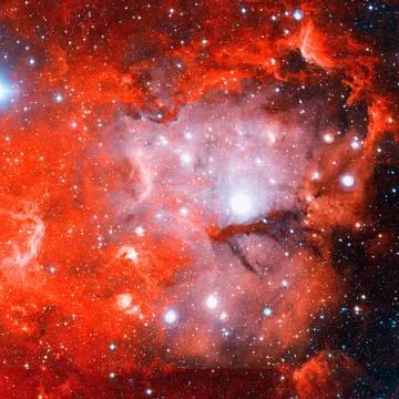 Fiery Nebula in outer space. Elements of this Image Furnished By NASA Foto stock