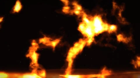 Fiery Orange Abstract Clouds Moving Dark Background Animation 動画素材 347964174