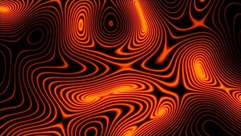 Fiery Orange Abstract Wavy Lines Animated Background Loop Stock Footage 336523759