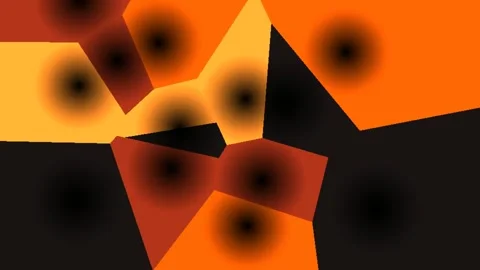 Fiery Orange and Black Poly Voronoi Geometric Polygon Surface Stock Footage 341728547