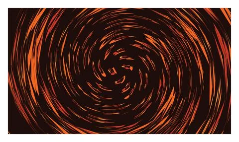 Fiery orange and red abstract swirling strokes on dark background, intense .. Illustrazione stock
