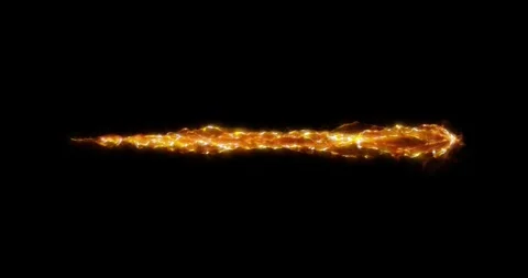 Fiery Orange Energy Laser Beam On Black Screen Compositing Element Stock Footage 330447245
