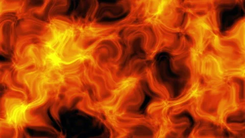 Fiery Orange Glowing Fire Plasma Liquid Motion Abstract Seamless Loop Stock Footage 345692399