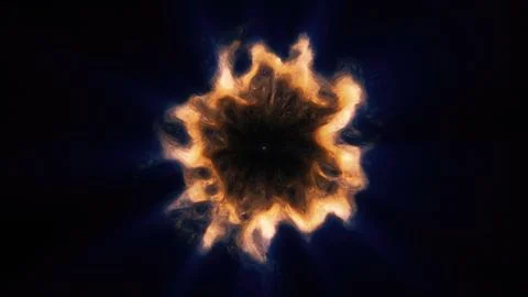 A fiery, orange glowing sphere with dynamic edges, radiating light and ener.. Stock Illustration