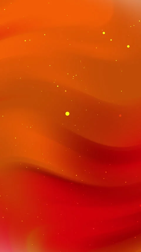 Fiery Orange Red Abstract Background Smooth Waves Glowing Particles Motion Stock Footage 338384946