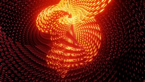 Fiery orange spiral VJ Loop Stock Footage 170878319