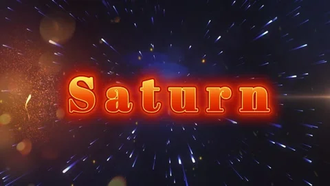 Fiery orange typography floating amidst rapidly moving blue starlight streaks Vidéo 345128113