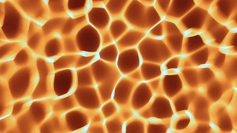 Fiery orange water reflection Stock Footage 90551474