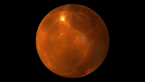 Fiery Orb: A Digital Rendering of a Celestial Body Stock Footage 311094673